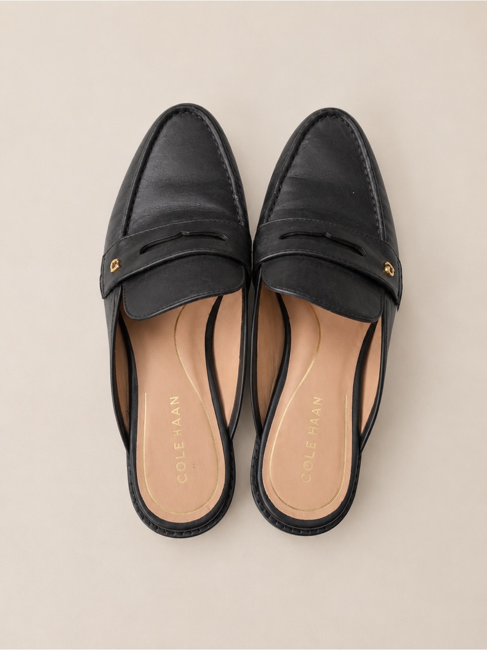 Cole Haan Grand.360 Leather Mule Loafers Black Women’s 7B
